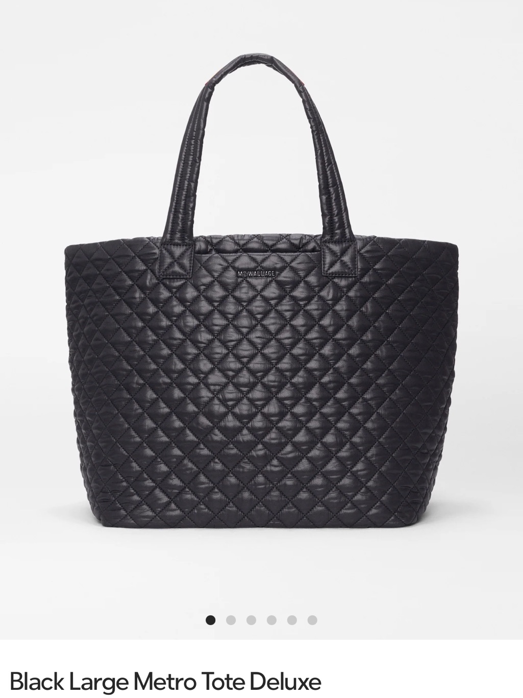 Mz Wallace Large Black Quilted Metro Tote Deluxe